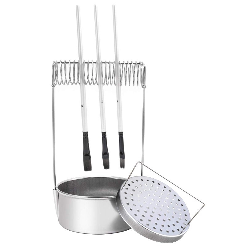 MyLifeUNIT Portable Artist Brush Washer, Paint Brush Cleaner with Wash Tank & Removable Screen - Image 1